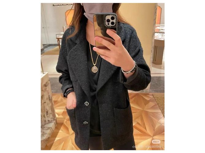 Chanel Tweed Jacke Oversize Mehrfarben - Ansicht 9