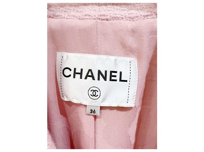 Chanel Jacke aus rosa Tweed Größe 36 Mehrfarben - Ansicht 2
