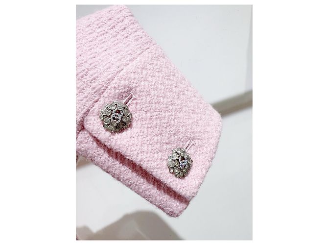 Chanel Jacke aus rosa Tweed Größe 36 Mehrfarben - Ansicht 5