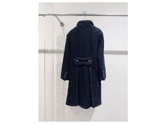 Chanel Tweed Jacke mit Stern Strass Verschluss Größe 36 Mehrfarben - Ansicht 3