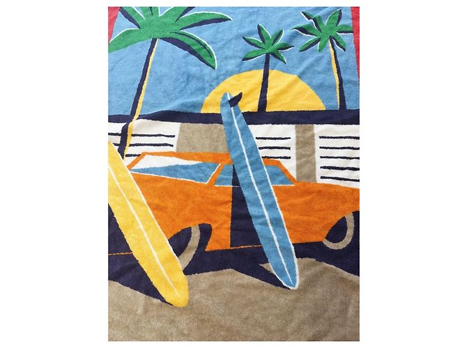 Pareo Hermès in cotone 150 x 95 cm Multicolore - vista 2