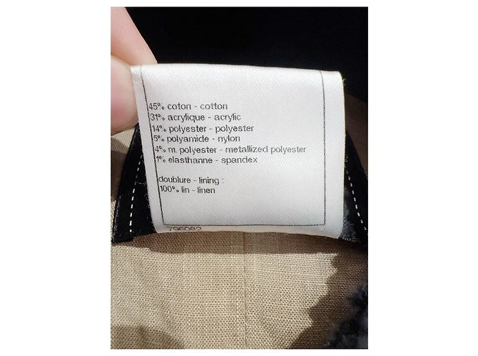Chanel Jacke aus schwarzem Tweed Größe 34 Mehrfarben - Ansicht 6