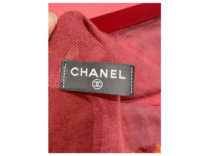 Sciarpa Chanel in cashmere multicolore - vista 3