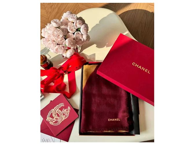 Sciarpa Chanel in cashmere multicolore - vista 6