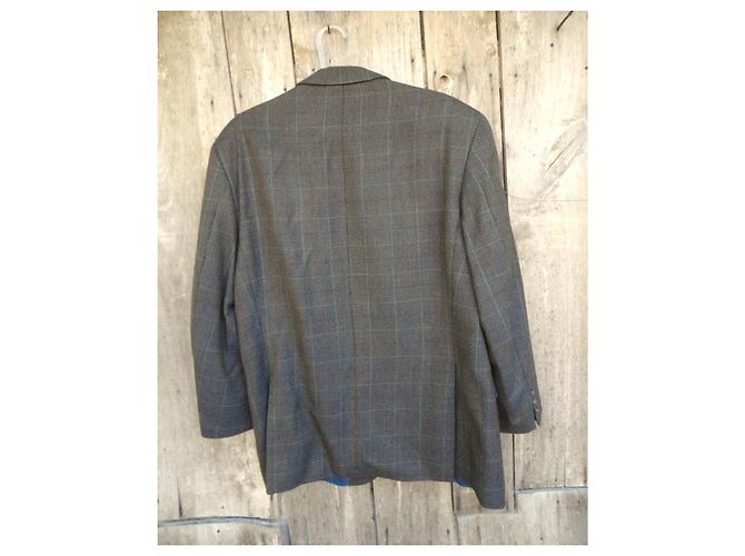 Autre Marque Dormeuil kariertes Wollsakko Mehrfarben Grau - Ansicht 2