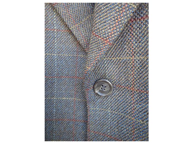 Autre Marque Dormeuil kariertes Wollsakko Mehrfarben Grau - Ansicht 4