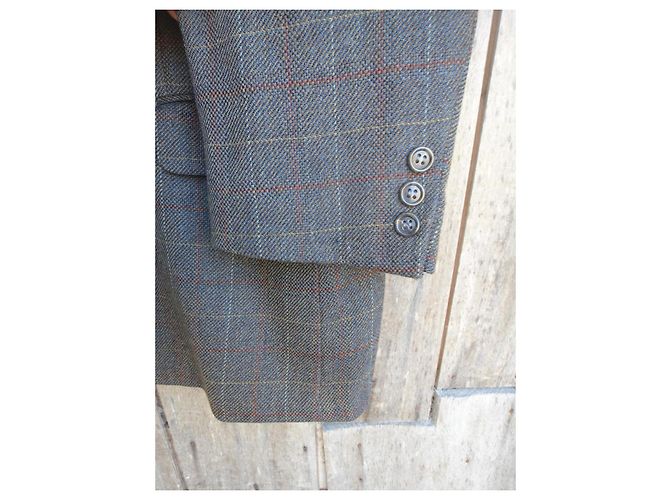 Autre Marque Dormeuil kariertes Wollsakko Mehrfarben Grau - Ansicht 5