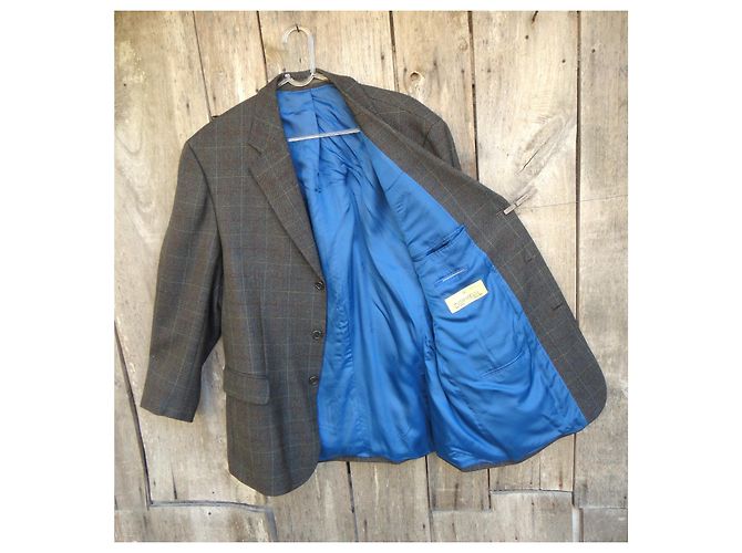 Autre Marque Dormeuil kariertes Wollsakko Mehrfarben Grau - Ansicht 7