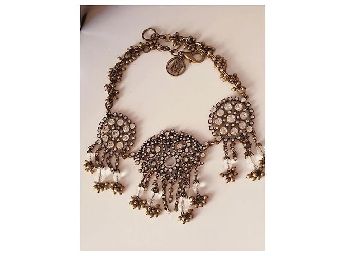 Collana plastron Zuhair Murad x Mango ornata di cristalli e perle Argento D'oro - vista 4
