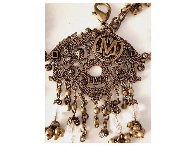 Collana plastron Zuhair Murad x Mango ornata di cristalli e perle Argento D'oro - vista 7