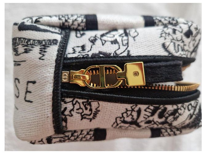Pouch Christian Dior Toile de Jouy Nero Bianco - vista 10