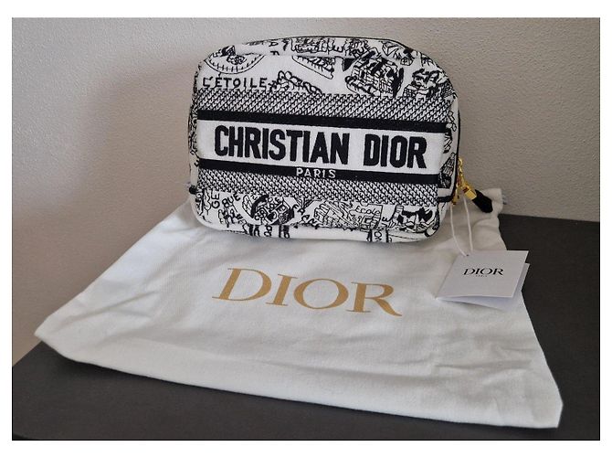 Pouch Christian Dior Toile de Jouy Nero Bianco - vista 2