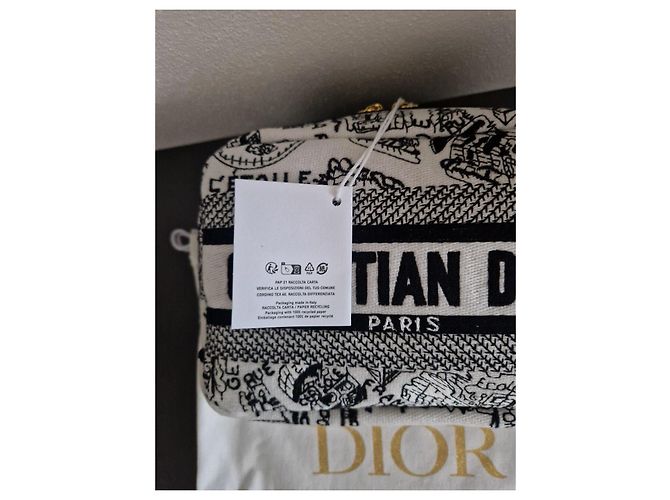 Pouch Christian Dior Toile de Jouy Nero Bianco - vista 4