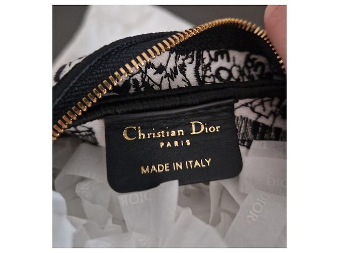 Pouch Christian Dior Toile de Jouy Nero Bianco - vista 6