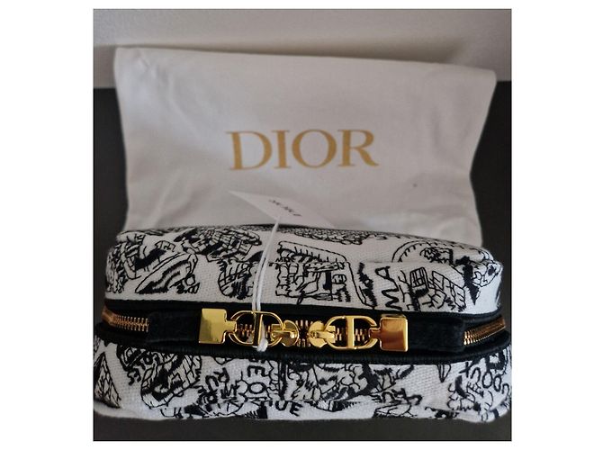 Pouch Christian Dior Toile de Jouy Nero Bianco - vista 9