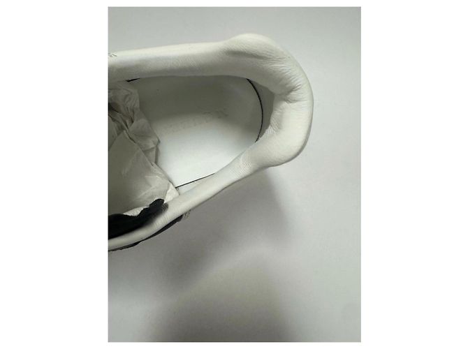 Sneakers Alexander McQueen Oversized in pelle nera Nero Bianco - vista 7