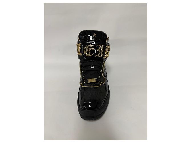Philipp Plein x Snoop Dogg Sneakers Alte Vernice Nera e Oro Nero D'oro - vista 2