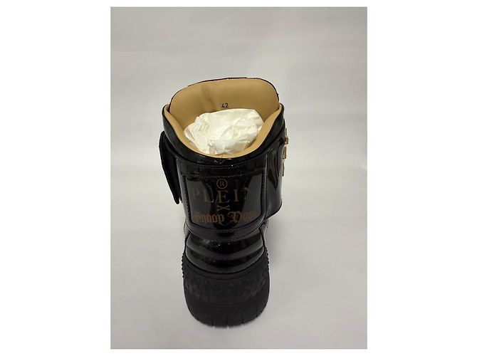 Philipp Plein x Snoop Dogg Sneakers Alte Vernice Nera e Oro Nero D'oro - vista 5