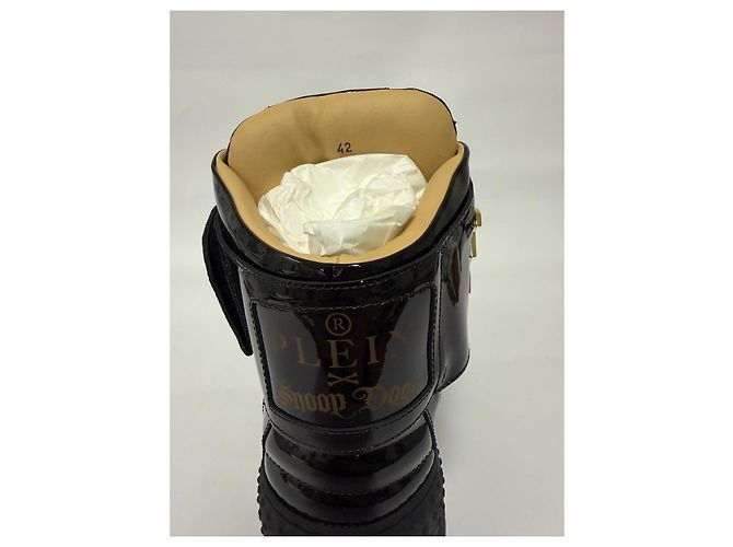 Philipp Plein x Snoop Dogg Sneakers Alte Vernice Nera e Oro Nero D'oro - vista 6