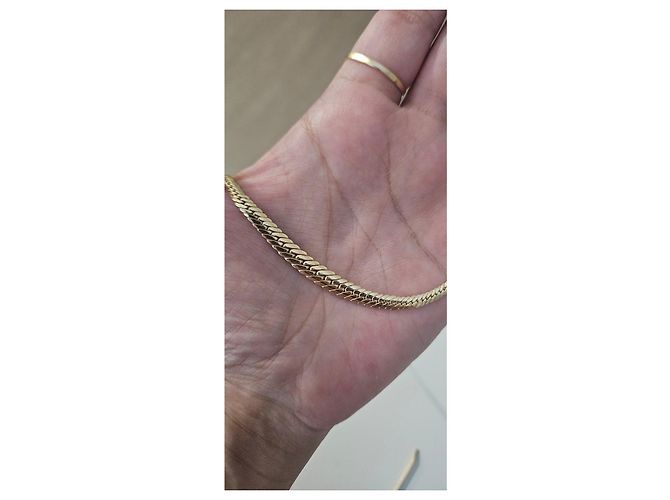 Autre Marque Collar Malla Inglesa de Oro Amarillo 18k Dorado - vista 3