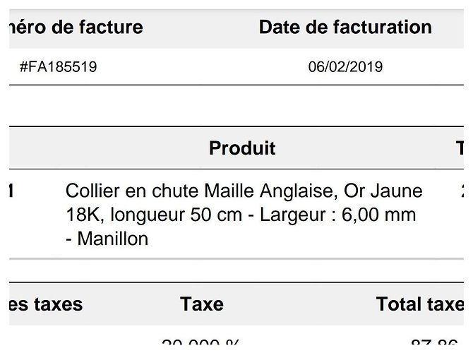 Autre Marque Collar Malla Inglesa de Oro Amarillo 18k Dorado - vista 7