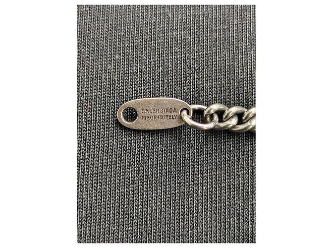 Collana a catena Logo Typo Balenciaga Argento - vista 3