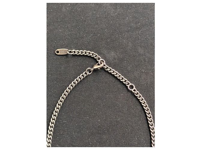Collana a catena Logo Typo Balenciaga Argento - vista 4
