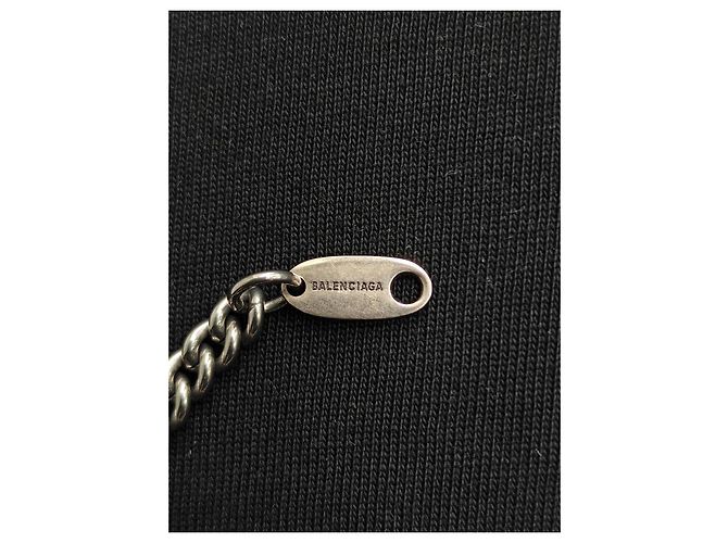 Collana a catena Logo Typo Balenciaga Argento - vista 6