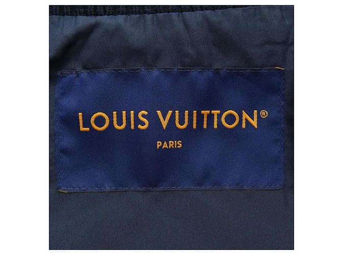 Blouson de lana bouclé Monogram Louis Vuitton Azul Azul marino - vista 4
