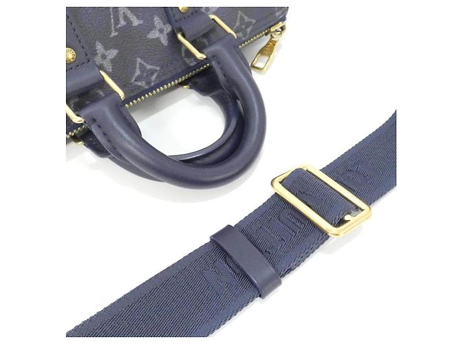 Louis Vuitton Keepall Bandouliere Monogram Boston Bag Blu - vista 4