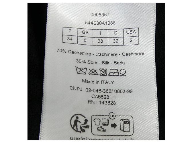 Malha de seda e cashmere Christian Dior DIORALPS Preto - vista 3