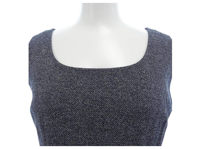 Autre Marque TAE ASHIDA Kleid Weiß Marineblau - Ansicht 5