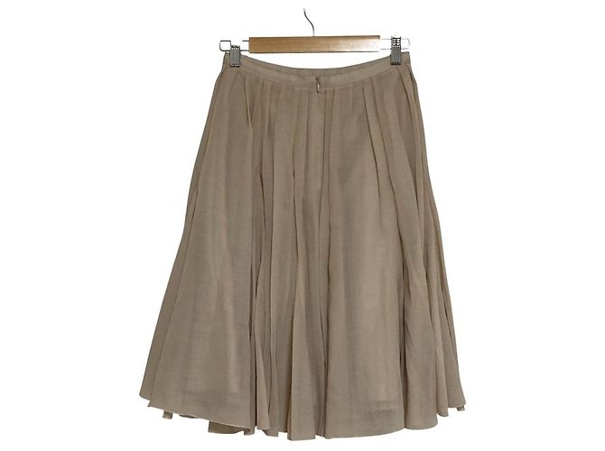 Autre Marque Falda transparente de plis aleatorios FOXEY Beige - vista 2