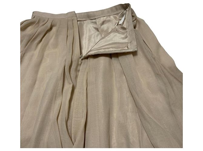 Autre Marque Falda transparente de plis aleatorios FOXEY Beige - vista 3