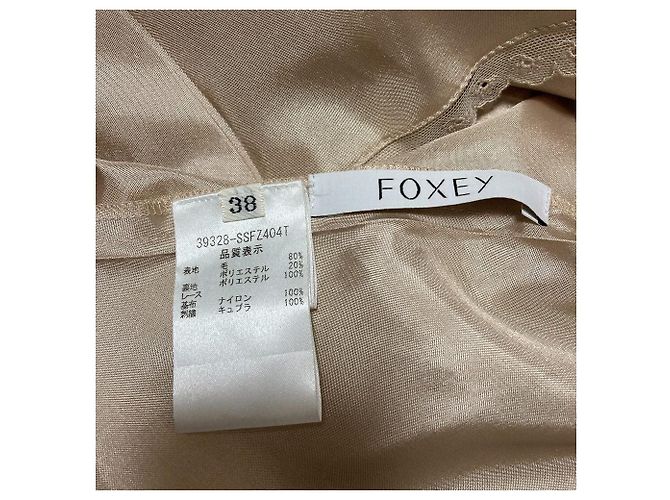 Autre Marque Falda transparente de plis aleatorios FOXEY Beige - vista 4