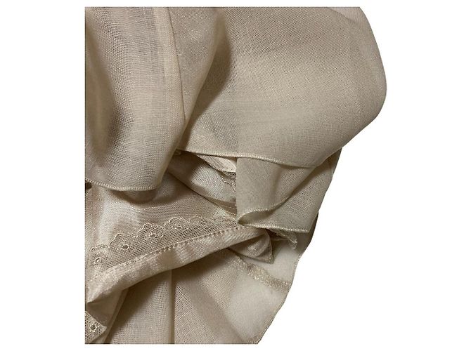 Autre Marque Falda transparente de plis aleatorios FOXEY Beige - vista 9