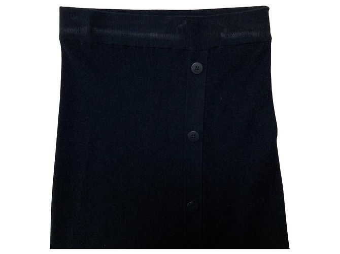 Theory Falda larga de punto COMPACT CREPE Negro - vista 3