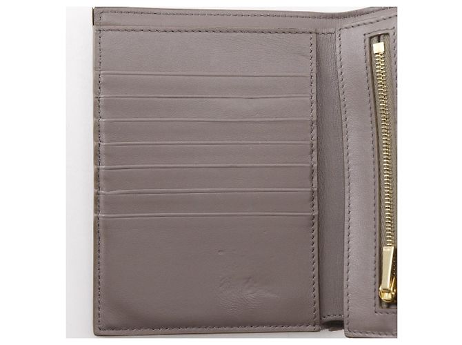 Céline Celine Medium Strap Wallet Leather Wallet Brown - view 12