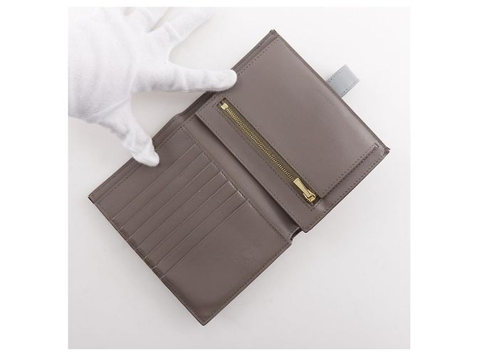 Céline Celine Medium Strap Wallet Leather Wallet Brown - view 6