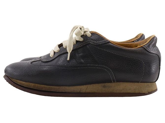 Hermès Quick41 1/2 Leder-Sneaker Schwarz - Ansicht 2