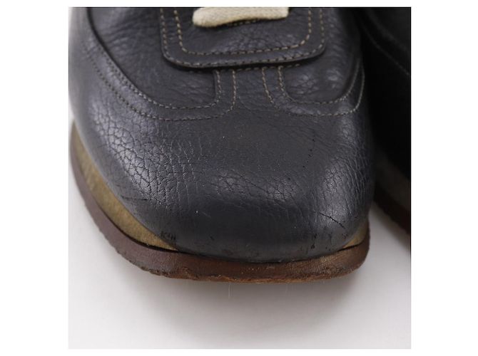 Hermès Quick41 1/2 Leder-Sneaker Schwarz - Ansicht 9