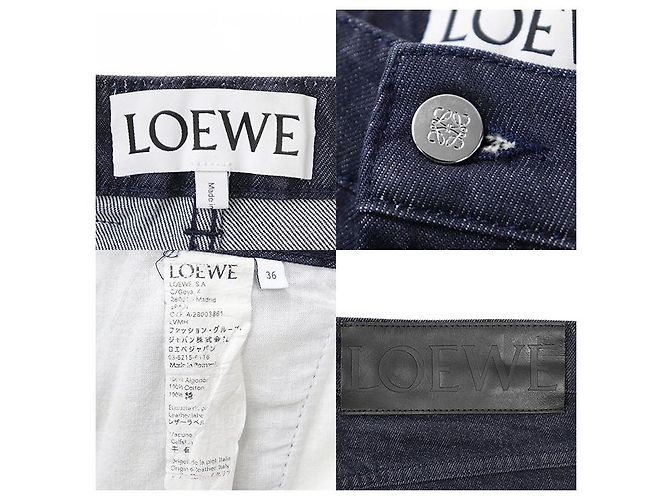 Vaqueros de algodón denim Fisherman Loewe Azul - vista 10