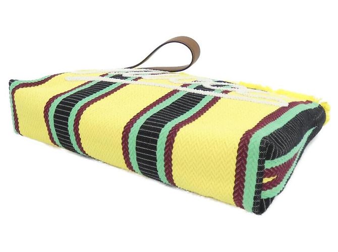Borsa a tracolla in tela Gucci Giallo - vista 3
