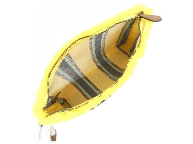 Borsa a tracolla in tela Gucci Giallo - vista 6