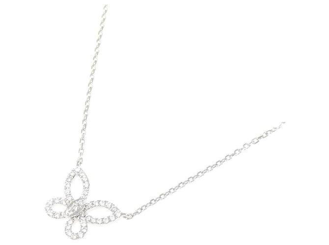 Autre Marque Collana Graff Mini Butterfly Silhouette in oro bianco 750 e diamanti Argento - vista 2