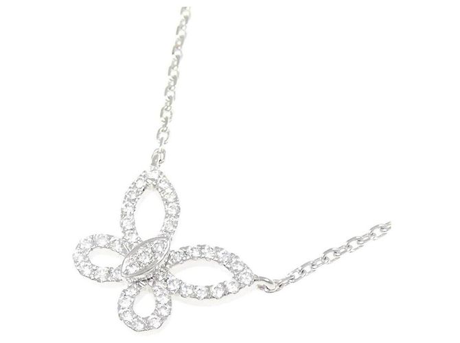 Autre Marque Collana Graff Mini Butterfly Silhouette in oro bianco 750 e diamanti Argento - vista 3