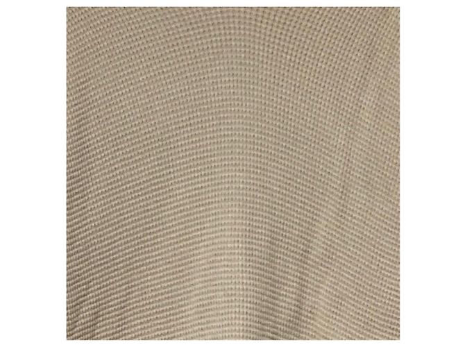 Autre Marque Deuxieme Classe Langärmeliges Waffelstrick-Oberteil Beige - Ansicht 2