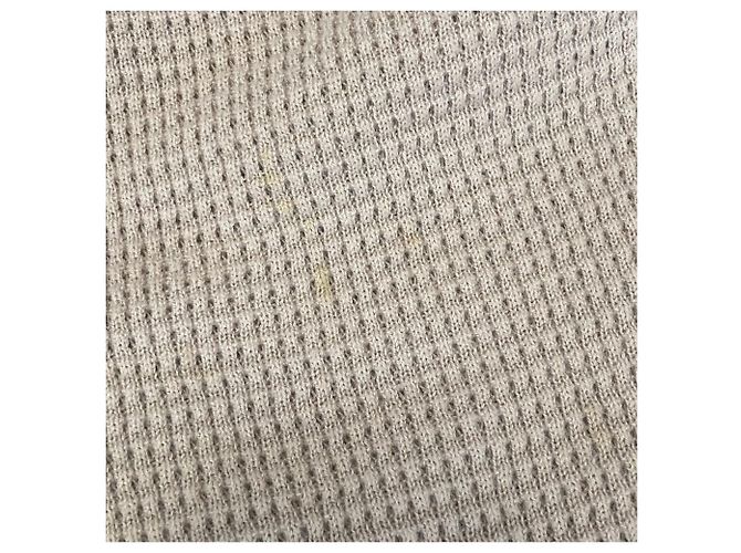 Autre Marque Deuxieme Classe Langärmeliges Waffelstrick-Oberteil Beige - Ansicht 8