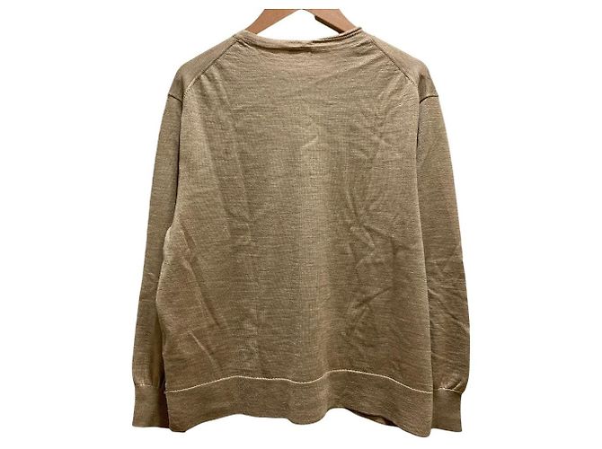 16 Céline Top de malha de lã e seda Celine Bege - vista 4