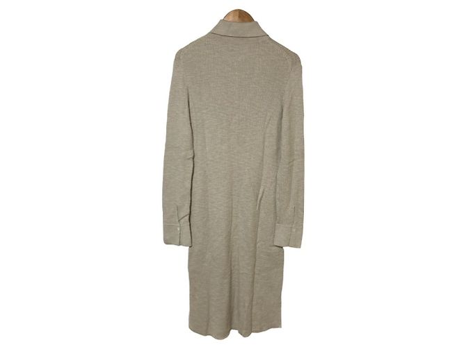 Theory FINE SLUB RIB Strickkleid Beige - Ansicht 2